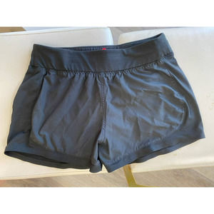 Athleta Shorts Thick Waist Band Red Drawstring Black Gray Size Small